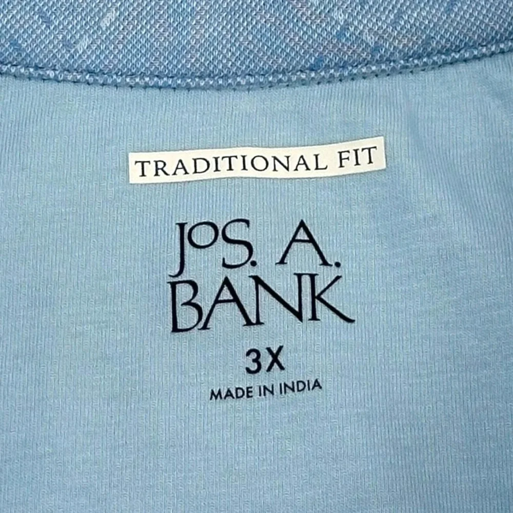 NEW Jos A Bank Polo Shirt Men 3XL Diamond Argyle Comfort Stretch Traditional Fit